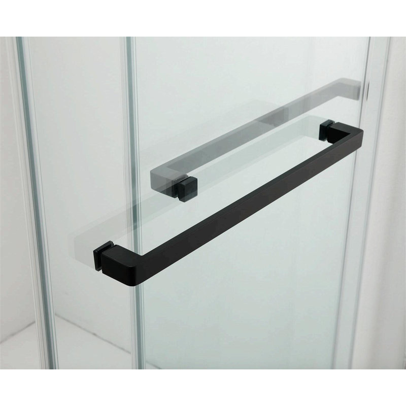 Hometo 66'' 72'' W x 76'' H Double Sliding Frameless Shower Door with